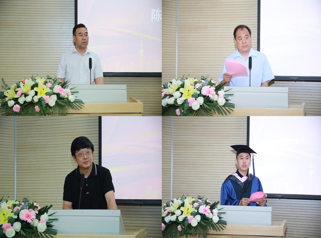 经济管理学院院长陈祎鸿教授致辞,他祝贺同学们顺利完